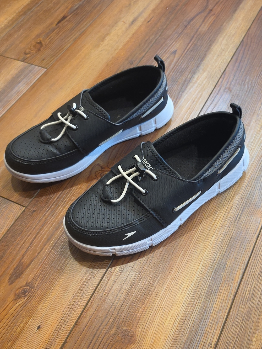 Speedo Black and White Women's Boat Shoes